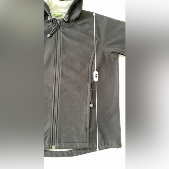 Cabela’s Black Softshell Hooded Jacket Women’s M Fleece Lined Outdoor Coat 2 - Picture 6 of 14